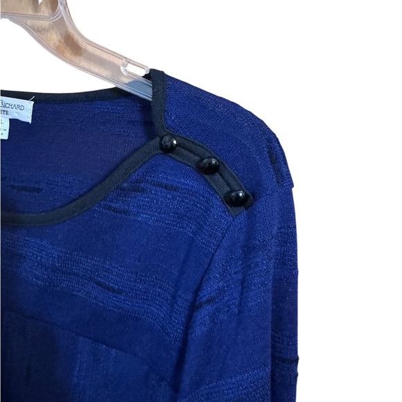 John Paul Richard Blouse - Navy Blue and Black, size PXL - Picture 5 of 6